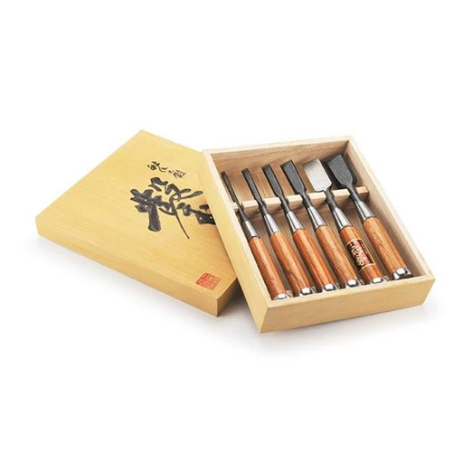 Okyo Japanese Chisel Set With Storage Box - 6 Piece