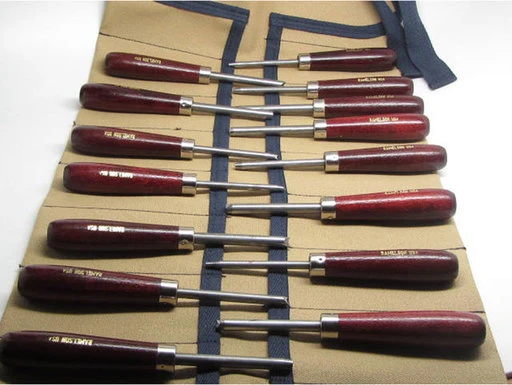 15pc Oval, Round & MM Carvers Punches W/Tool Roll