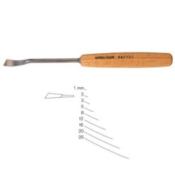#2 Sweep Left Skew Spoon Gouge 25 Mm Full Size