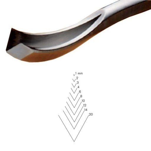 #12 Sweep Bent V-Parting Tool 8 Mm Full Size